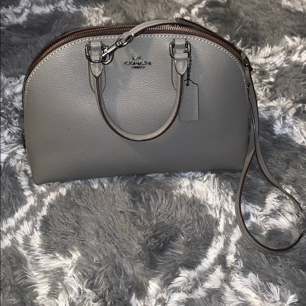 Coach Quinn  polished pebble leather satchel NWT